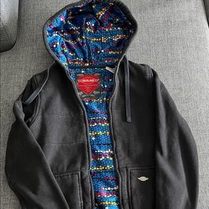 Sims Snowboarding Jacket with Colorful Mosaic Pattern size small